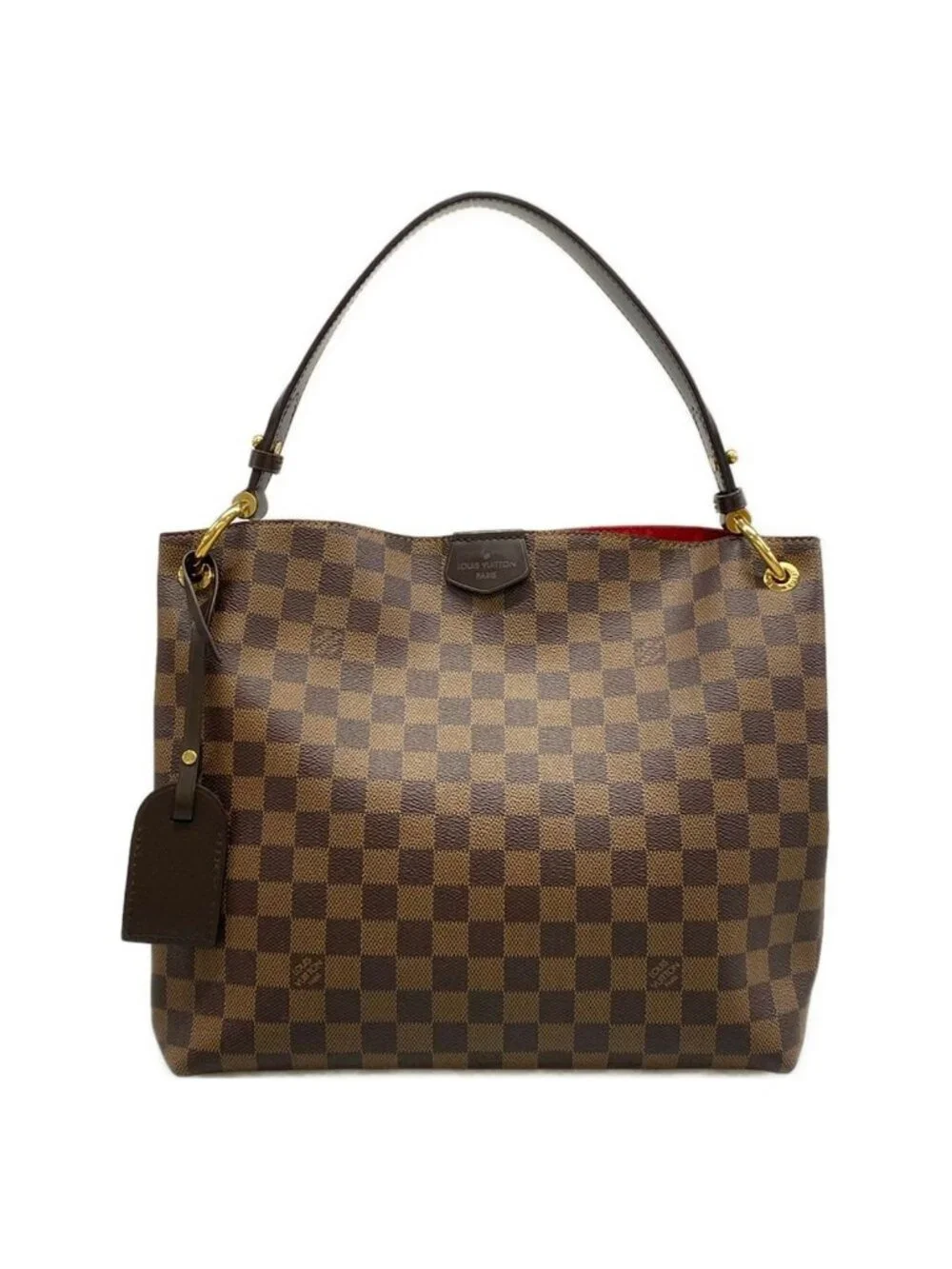 Louis Vuitton Shoulder Bag Damier Gray Souffle PM Ebene